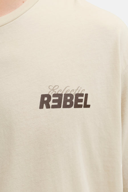 T-shirt (manches courtes) Écru - JJREBEL