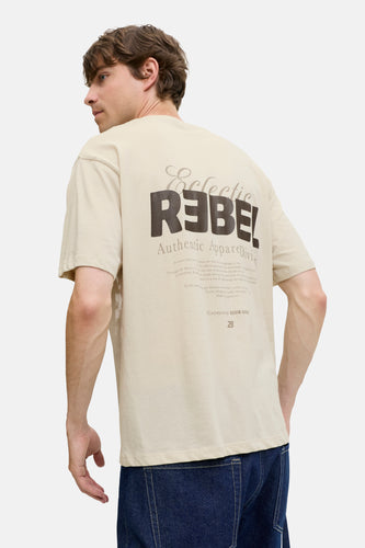 T-shirt à manches courtes - écru - JJREBEL