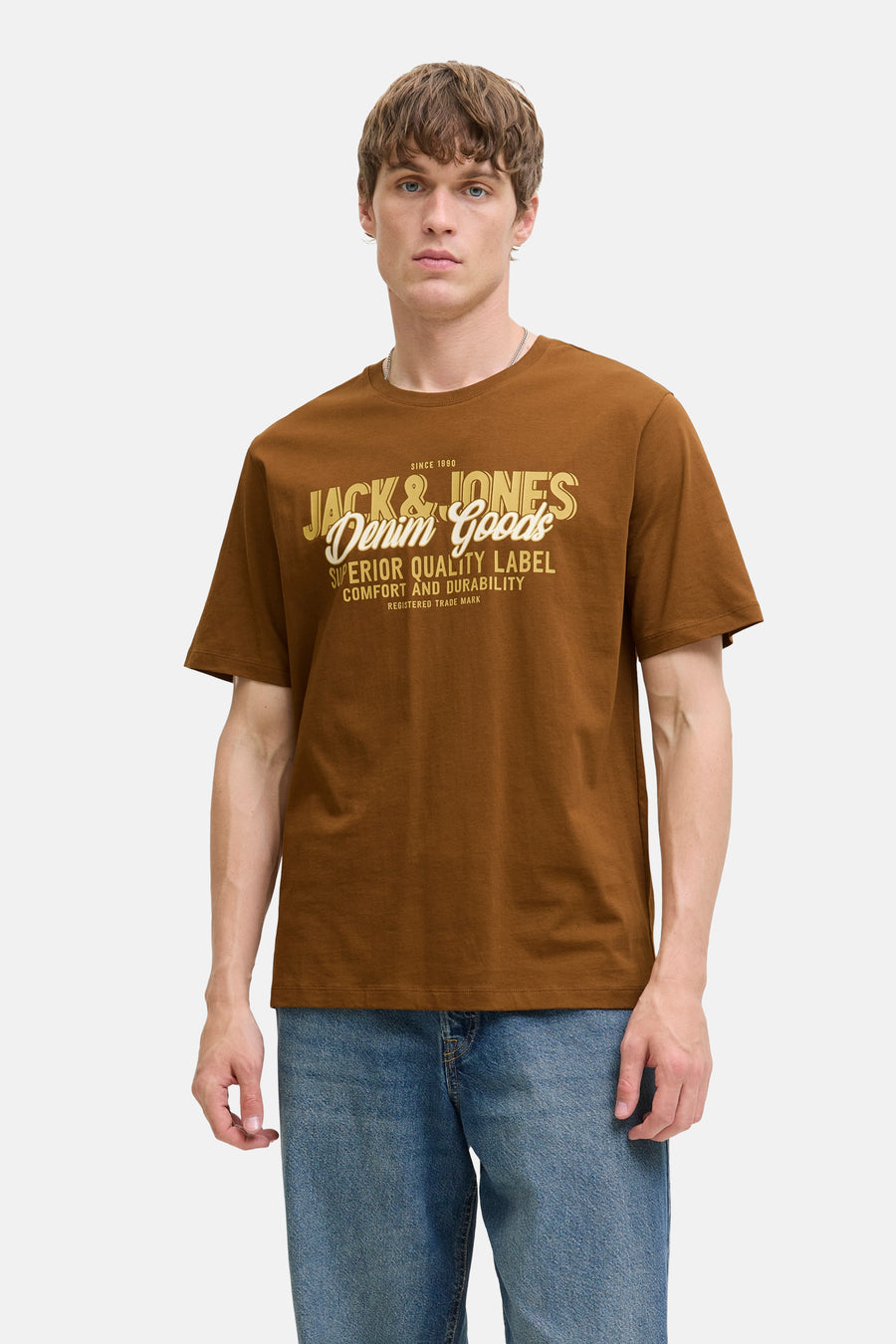 T-shirt à manches courtes - brun - ORIGINALS BY JACK & JONES