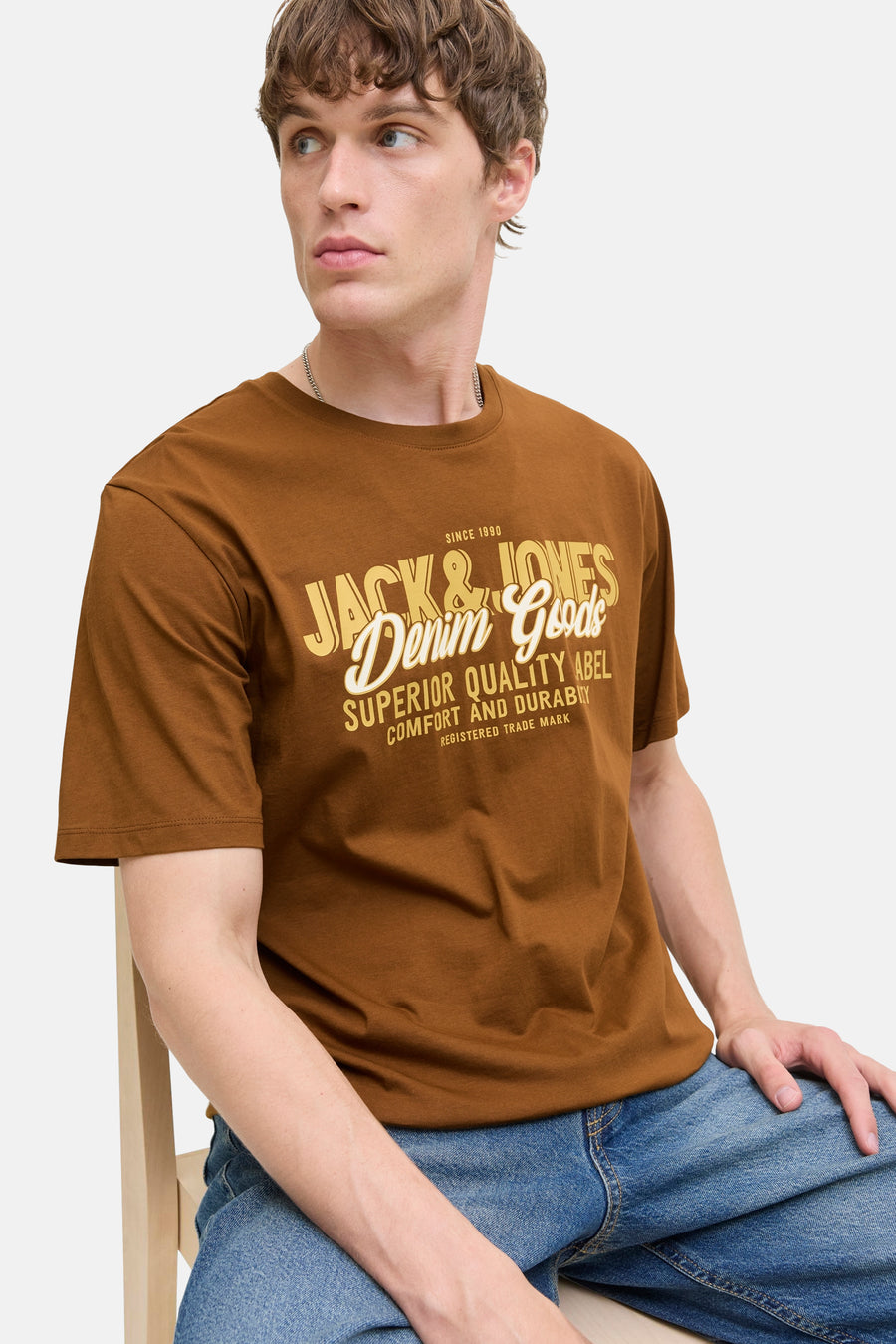 T-shirt à manches courtes - brun - ORIGINALS BY JACK & JONES