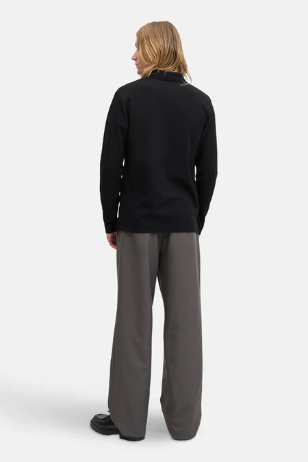 Pull met V-hals - zwart