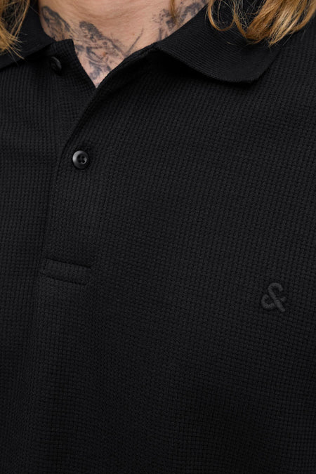 Pull met V-hals - zwart