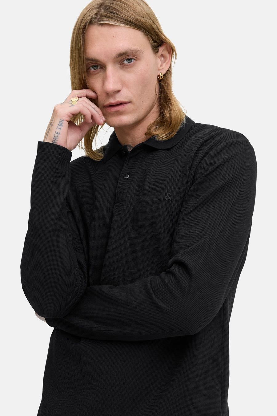 Pull met V-hals - zwart - PREMIUM BLUE by JACK & JONES