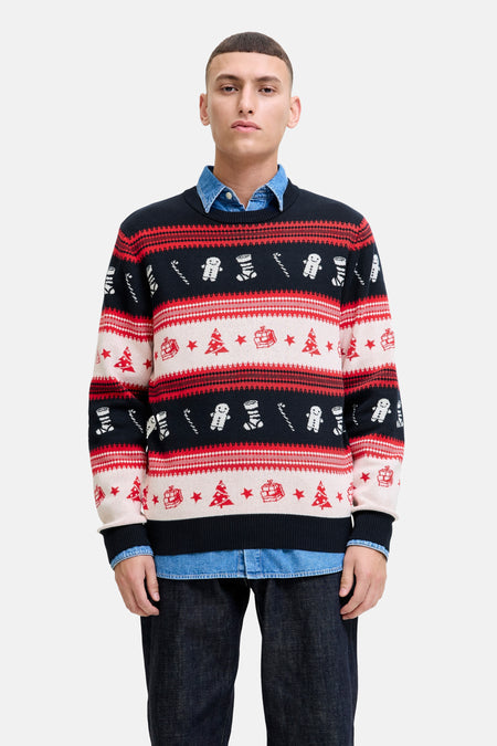 Trui met ronde hals blauw - ORIGINALS BY JACK & JONES