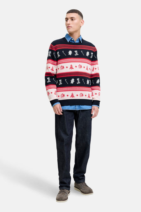 Trui met ronde hals blauw - ORIGINALS BY JACK & JONES