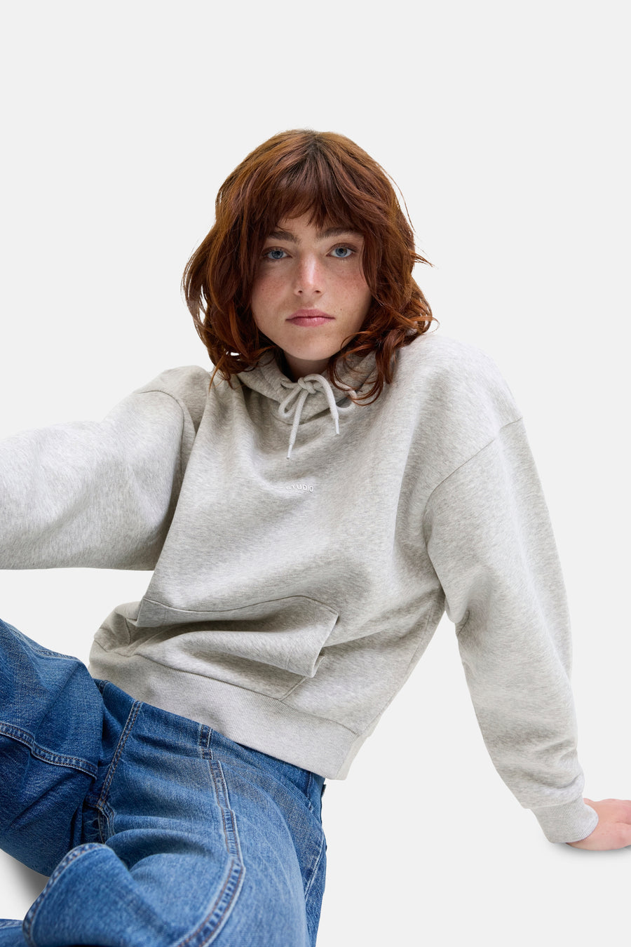 Sweater met kap - grijs - JJXX