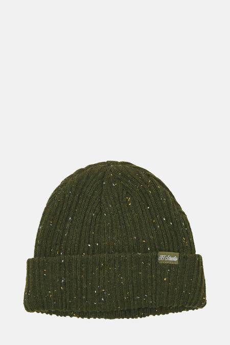 Casquette verte d'ACCESSORIES BY JACK & JONES, avec un motif à pois mêlé et une texture côtelée.