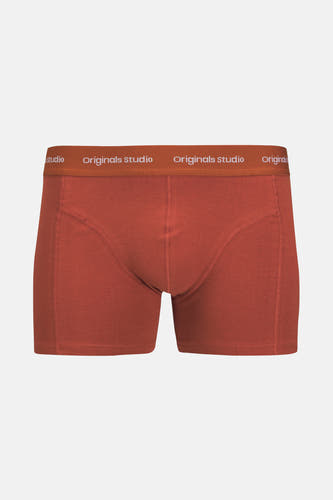 Oranje boxershort van ACCESSORIES BY JACK & JONES, met een elastische tailleband met logo-opschrift.