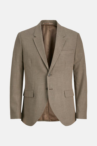 Bruine blazer van PREMIUM by JACK & JONES, met knoopsluiting en zakken.