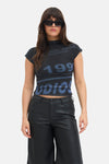 JXMINNA MESH SS HIGH NECK TOP WVN