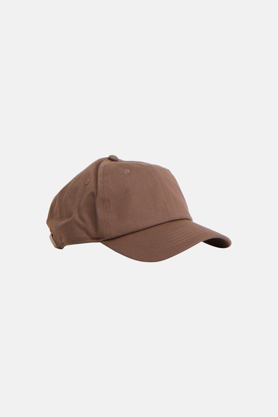 Bruine pet van ACCESSORIES BY JACK & JONES, effen design met gebogen klep.