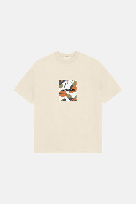 T-shirt (manches courtes) Écru - ORIGINALS BY JACK & JONES