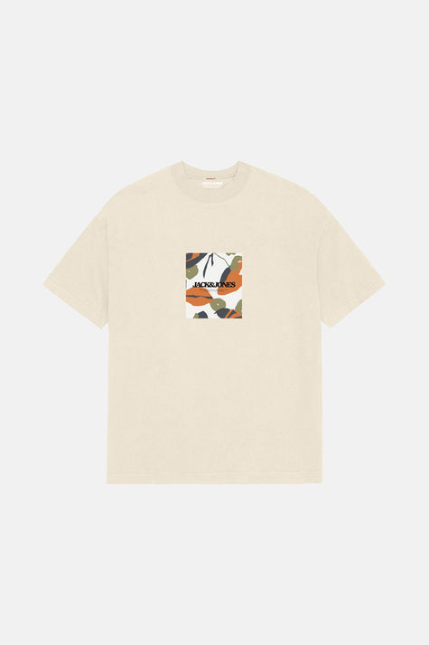 T-shirt (manches courtes) Écru - ORIGINALS BY JACK & JONES