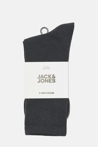 Multipack sokken van katoenmix van ACCESSORIES BY JACK & JONES, met een effen dessin in grijstinten.