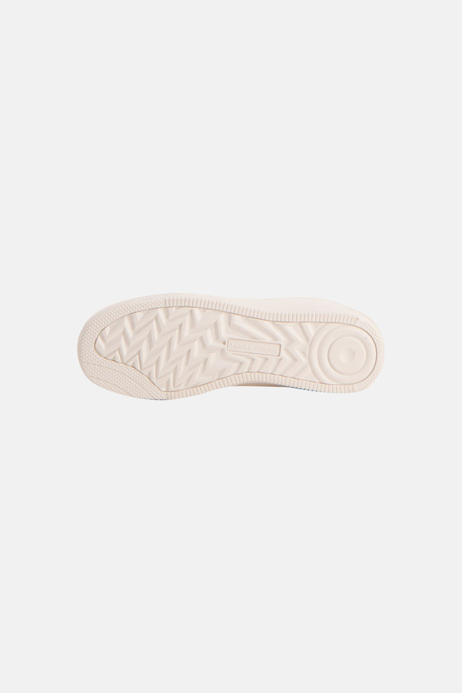 Baskets blanches d'ACCESSORIES BY JACK & JONES, avec une semelle beige à relief