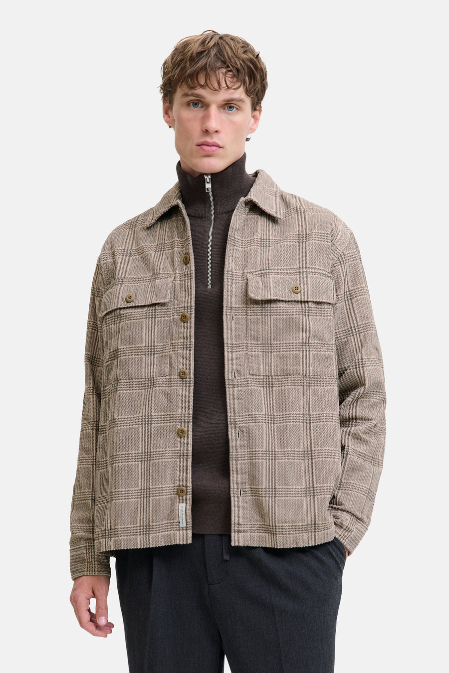 Chemise à manches longues - Beige - PREMIUM BLUE by JACK & JONES