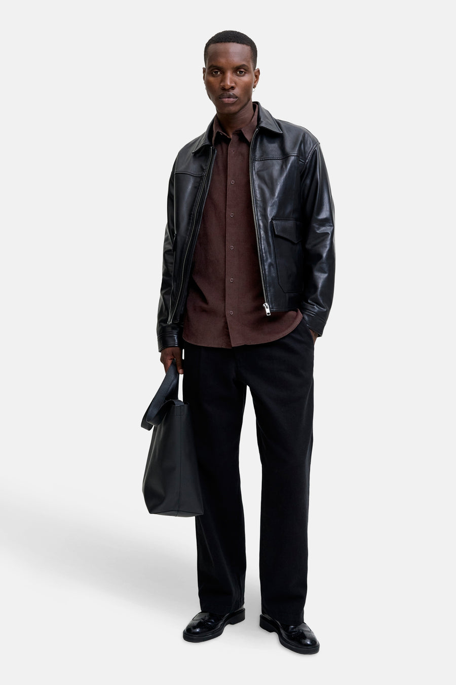 Chemise à manches longues - brun - PREMIUM BLUE by JACK & JONES