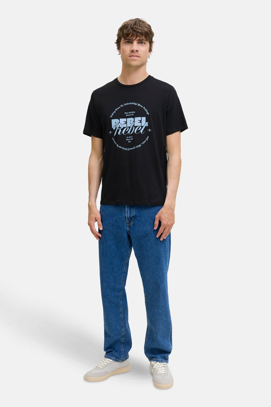 T-shirt à manches courtes - noir - JJREBEL