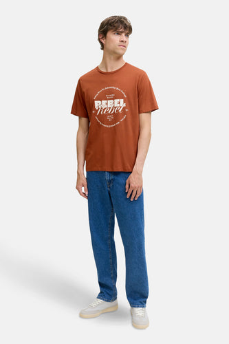 T-shirt à manches courtes - brun - JJREBEL