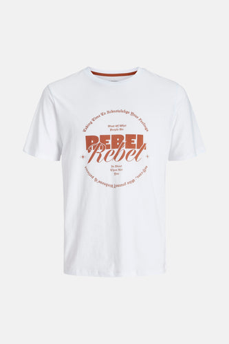 T-shirt à manches courtes - blanc - JJREBEL