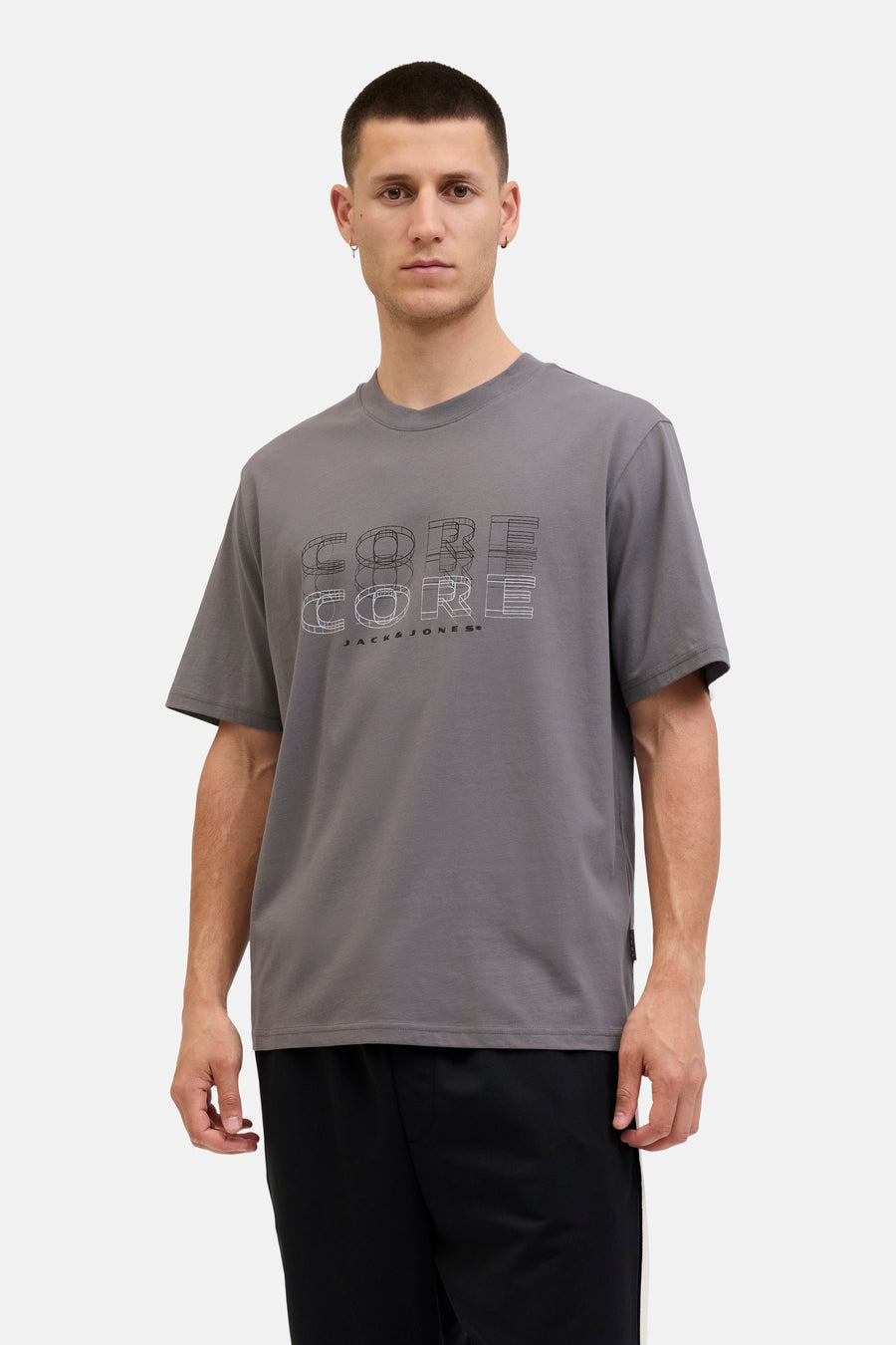 T-shirt met korte mouwen - grijs - CORE BY JACK & JONES