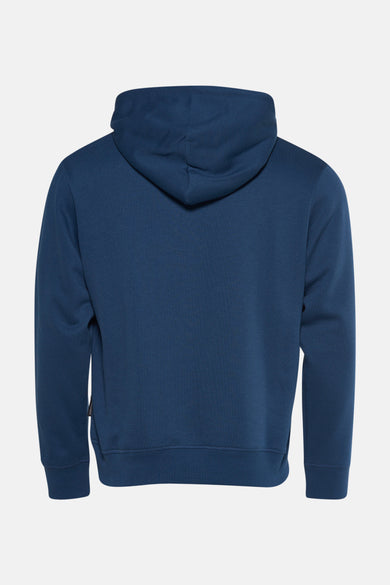 Sweat-shirt bleu avec capuche de CORE by JACK & JONES, vue arrière avec longues manches.