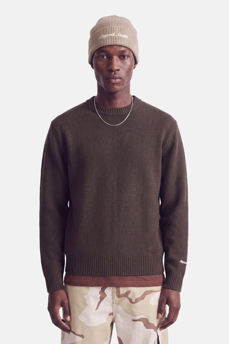 Pull col O brun - ORIGINALS BY JACK & JONES