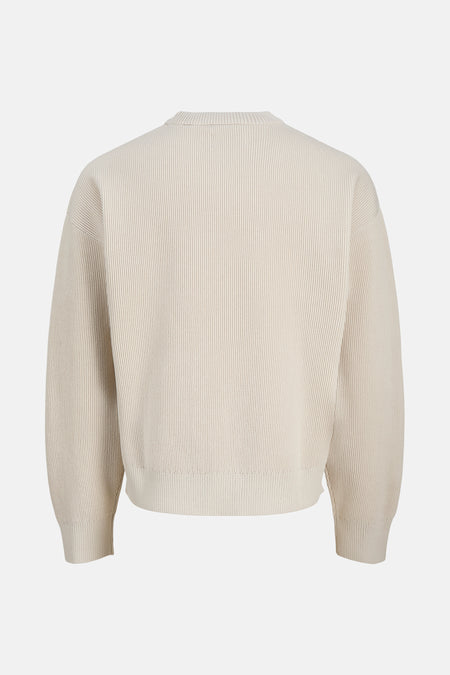 Pull met ronde hals - beige