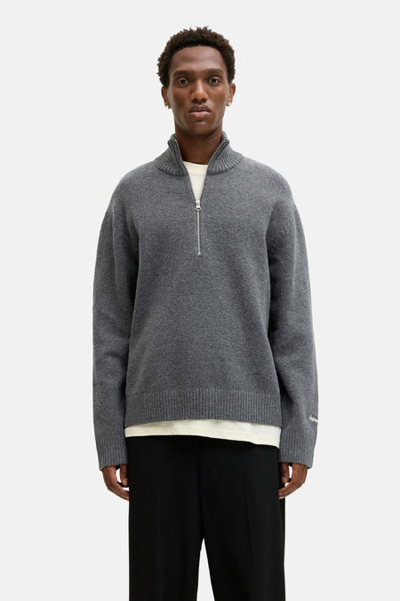 Pull met ronde hals - grijs