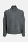 Pull met ronde hals - grijs