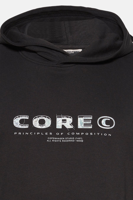 JCOSTANCE TEXT PRINT SWEAT HOOD