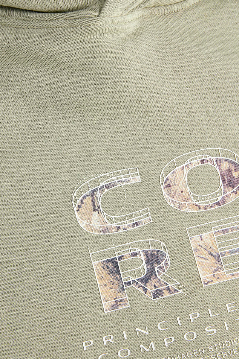 JCOSTANCE TEXT PRINT SWEAT HOOD