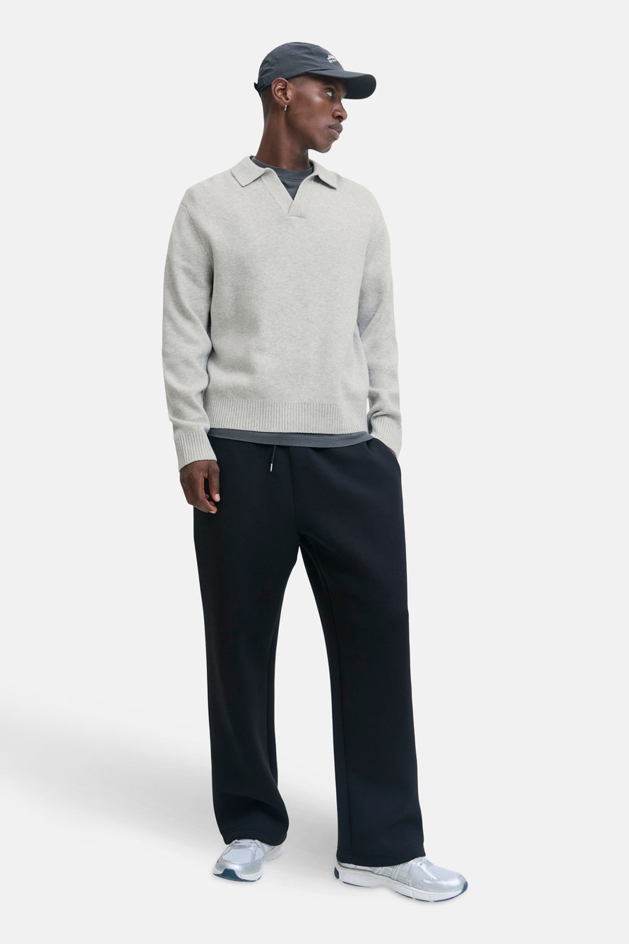 Pull met V-hals - grijs - CORE BY JACK & JONES