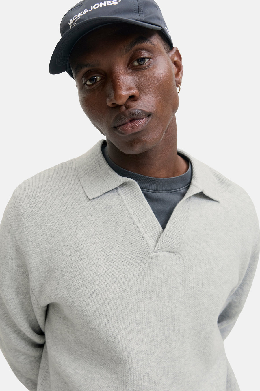 Pull met V-hals - grijs - CORE BY JACK & JONES