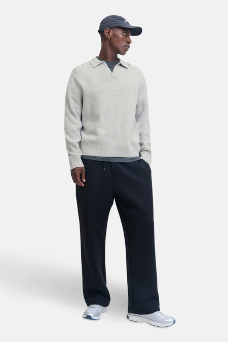 Pull met V-hals - grijs