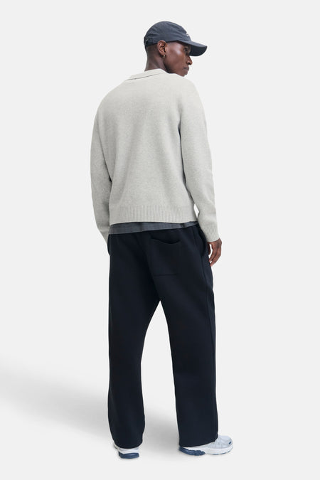 Pull met V-hals - grijs