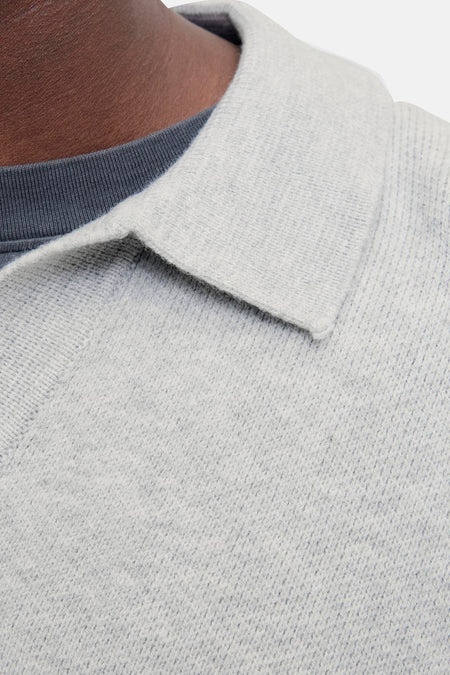 Pull met V-hals - grijs