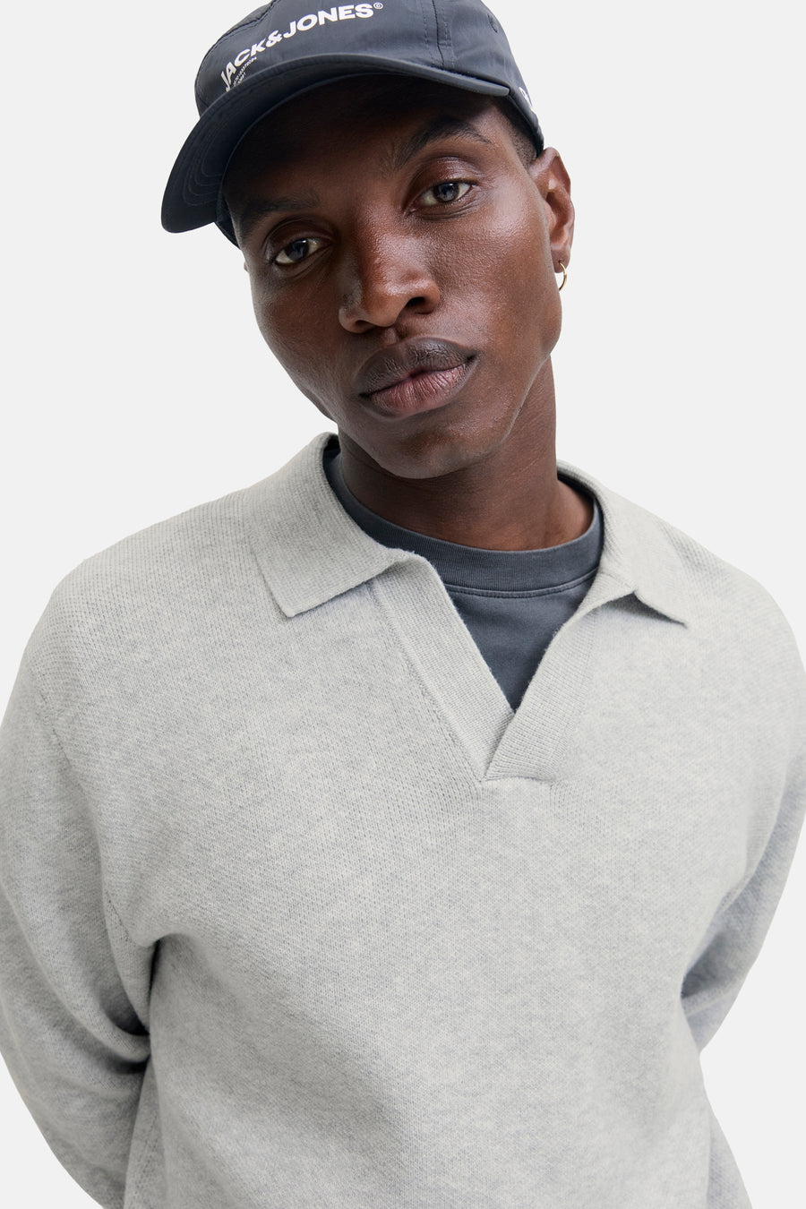 Pull met V-hals - grijs - CORE BY JACK & JONES