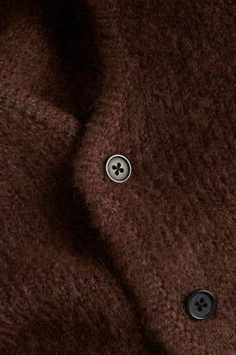 Bruin gilet van ORIGINALS BY JACK & JONES, met zichtbare knopen en een zachte, gebreide textuur.
