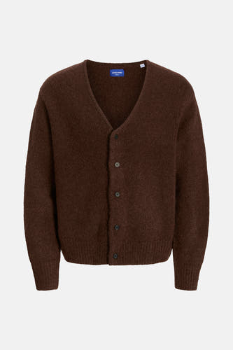 Bruin vest van ORIGINALS BY JACK & JONES, met knoopsluiting en een V-hals.