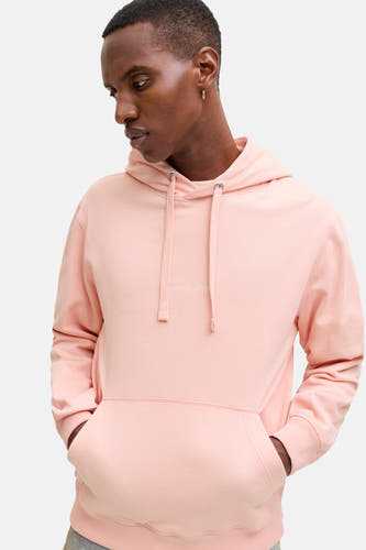 Gilet rose avec capuche d'ORIGINALS BY JACK & JONES, avec cordons de serrage et une poche kangourou.