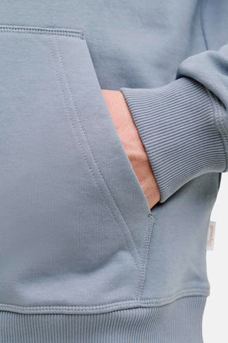 Sweat à capuche bleu de ORIGINALS BY JACK & JONES, avec poignets côtelés et poche kangourou.