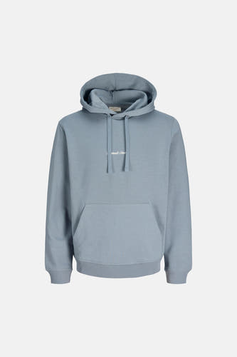 Sweatshirt à capuche bleu de ORIGINALS BY JACK & JONES, avec manches longues et poche kangourou.