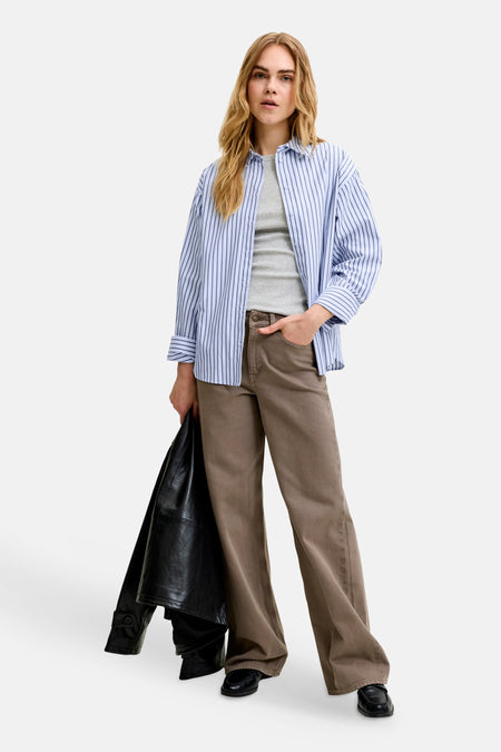 Chemise à manches longues - bleu