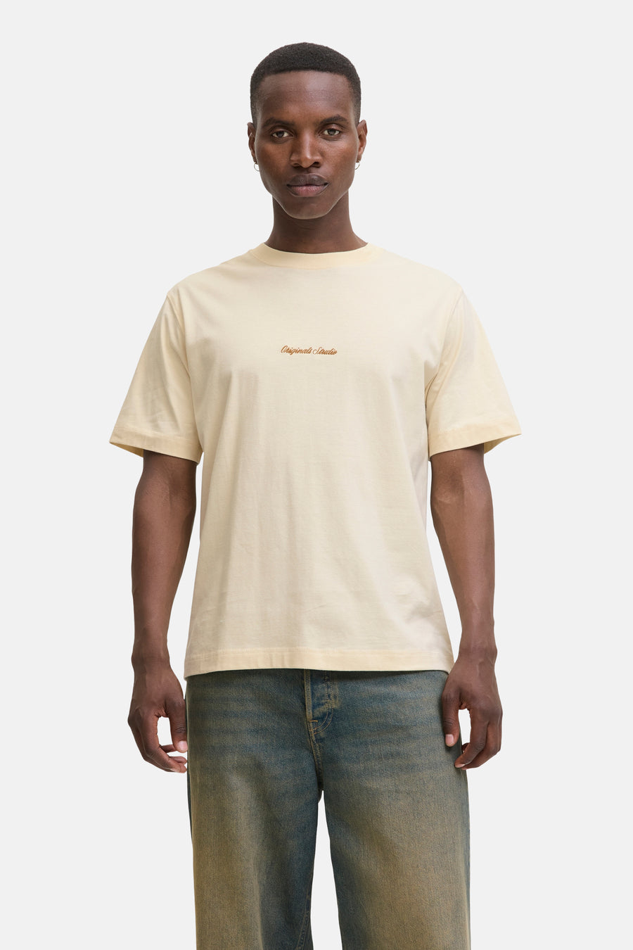 T-shirt à manches courtes - beige - ORIGINALS BY JACK & JONES