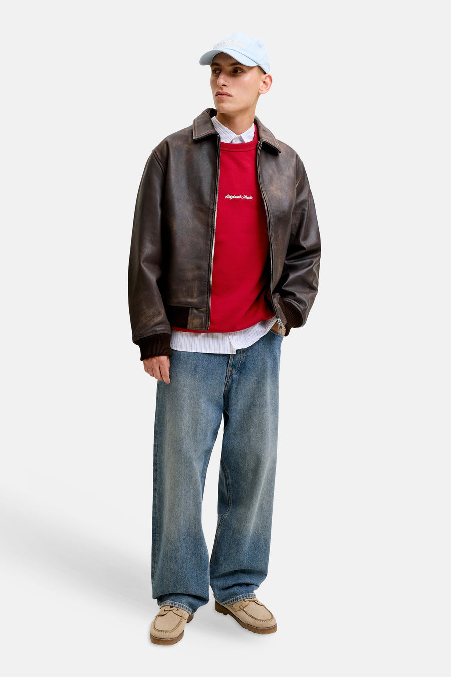 Sweater met ronde hals rood - ORIGINALS BY JACK & JONES