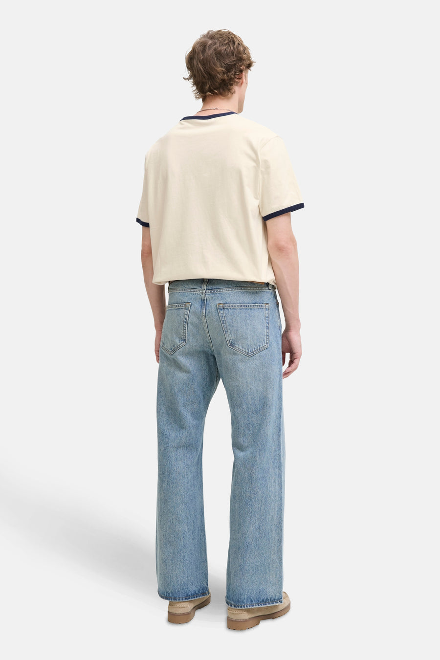 T-shirt met korte mouwen - beige - ORIGINALS BY JACK & JONES