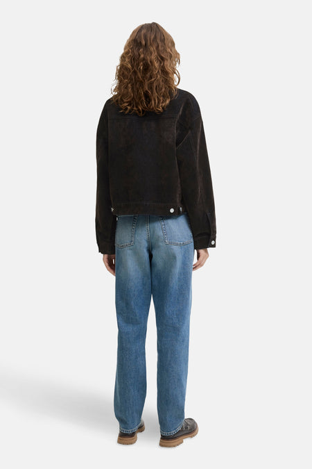 JXMIA FLOCK LS DENIM JACKET DNM