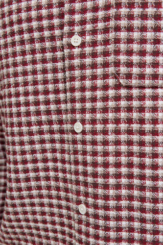 Rood hemd met lange mouwen van ORIGINALS BY JACK & JONES, met een ruitpatroon en knoopsluiting.
