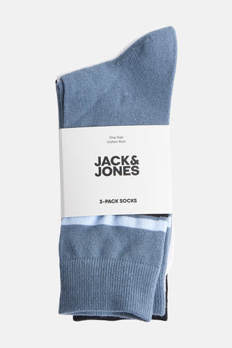Meerkleurige sokken van ACCESSORIES BY JACK & JONES, verpakt met een papieren band.